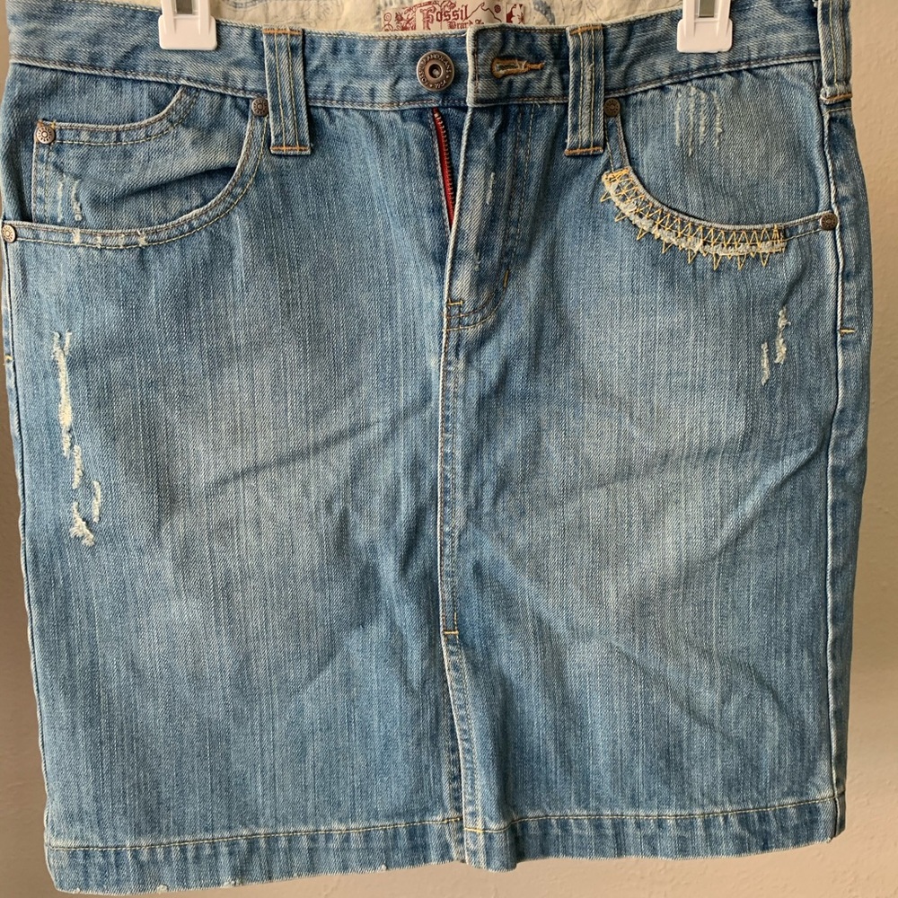 Fossil Denim Vintage Skirt